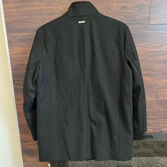 Andrew Marc Men's Black Wool Blent Car Coat - Picture 11 of 16